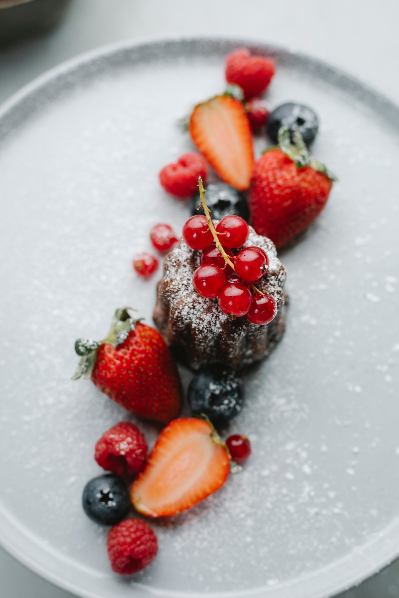 Delicious Dessert Decorated with Mixed Berries 